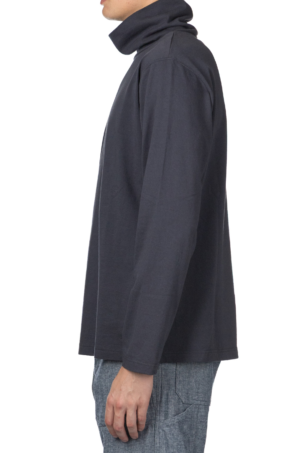 ts(s) - Open end Yarn Cotton Jersey Turtle Neck Shirt - Grey